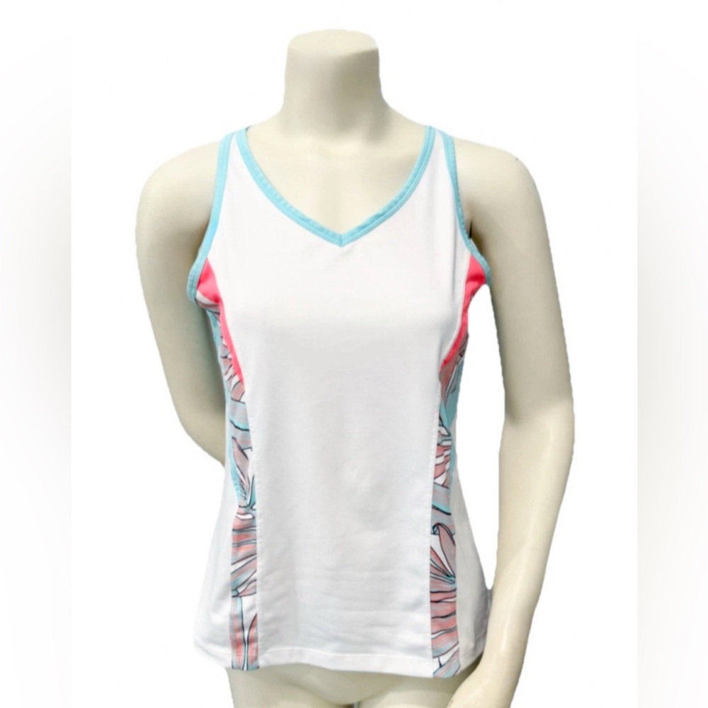 Tail White Racerback Tennis Tank — Tenniscore Pickleball M